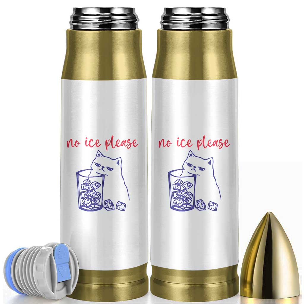 No Ice Please Funny Cat Meme Bullet Tumbler Subtle Against Ice Protest Political Resistance