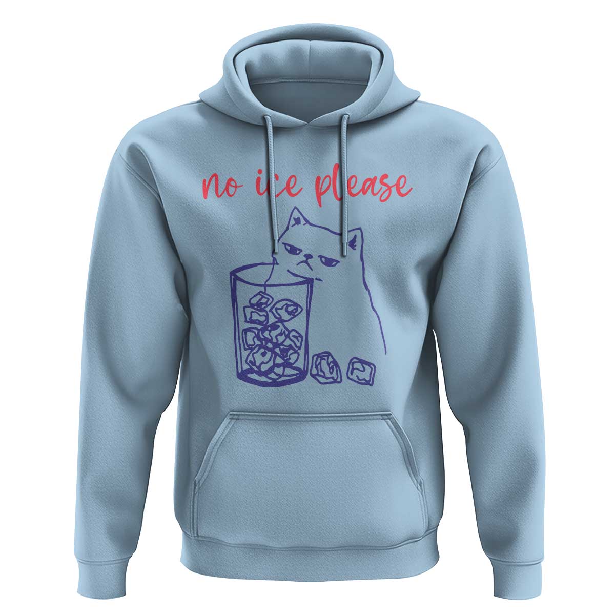 No Ice Please Funny Cat Meme Hoodie Subtle Against Ice Protest Political Resistance