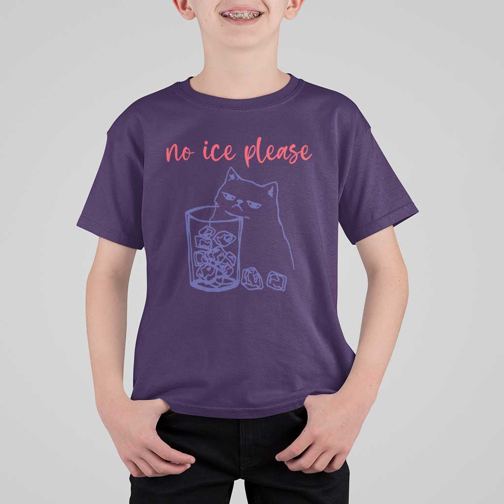No Ice Please Funny Cat Meme T Shirt For Kid Subtle Against Ice Protest Political Resistance