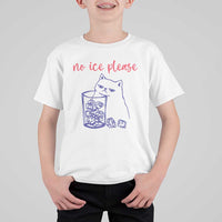 No Ice Please Funny Cat Meme T Shirt For Kid Subtle Against Ice Protest Political Resistance
