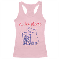 No Ice Please Funny Cat Meme Racerback Tank Top Subtle Against Ice Protest Political Resistance