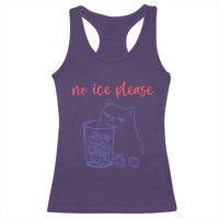 No Ice Please Funny Cat Meme Racerback Tank Top Subtle Against Ice Protest Political Resistance