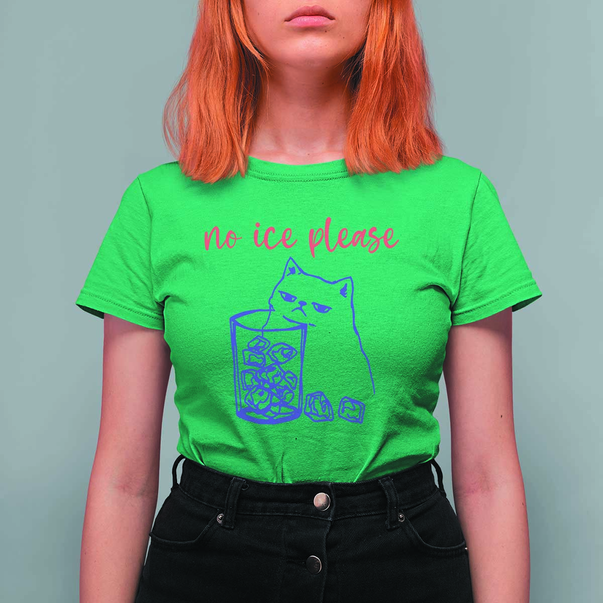 No Ice Please Funny Cat Meme T Shirt For Women Subtle Against Ice Protest Political Resistance