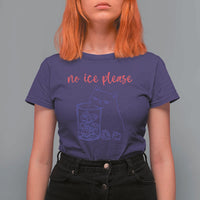No Ice Please Funny Cat Meme T Shirt For Women Subtle Against Ice Protest Political Resistance