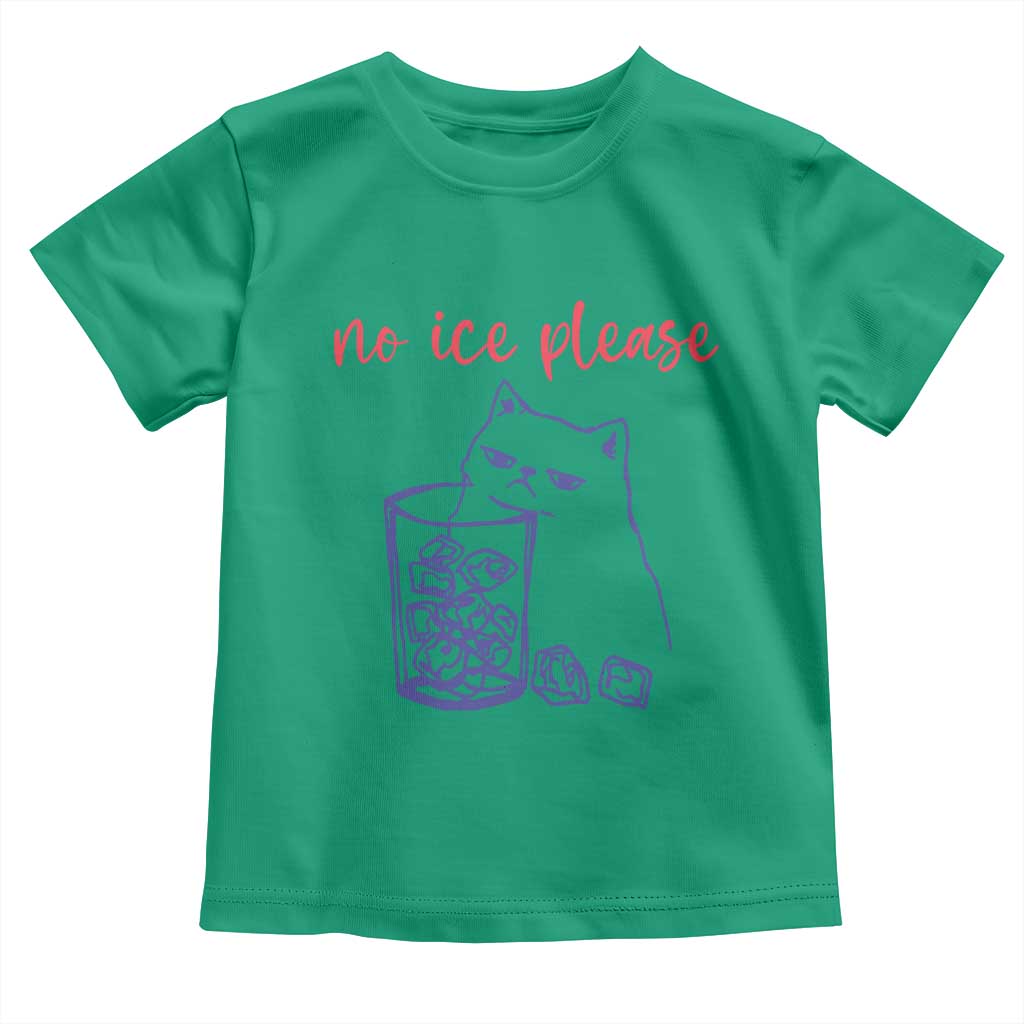 No Ice Please Funny Cat Meme Toddler T Shirt Subtle Against Ice Protest Political Resistance
