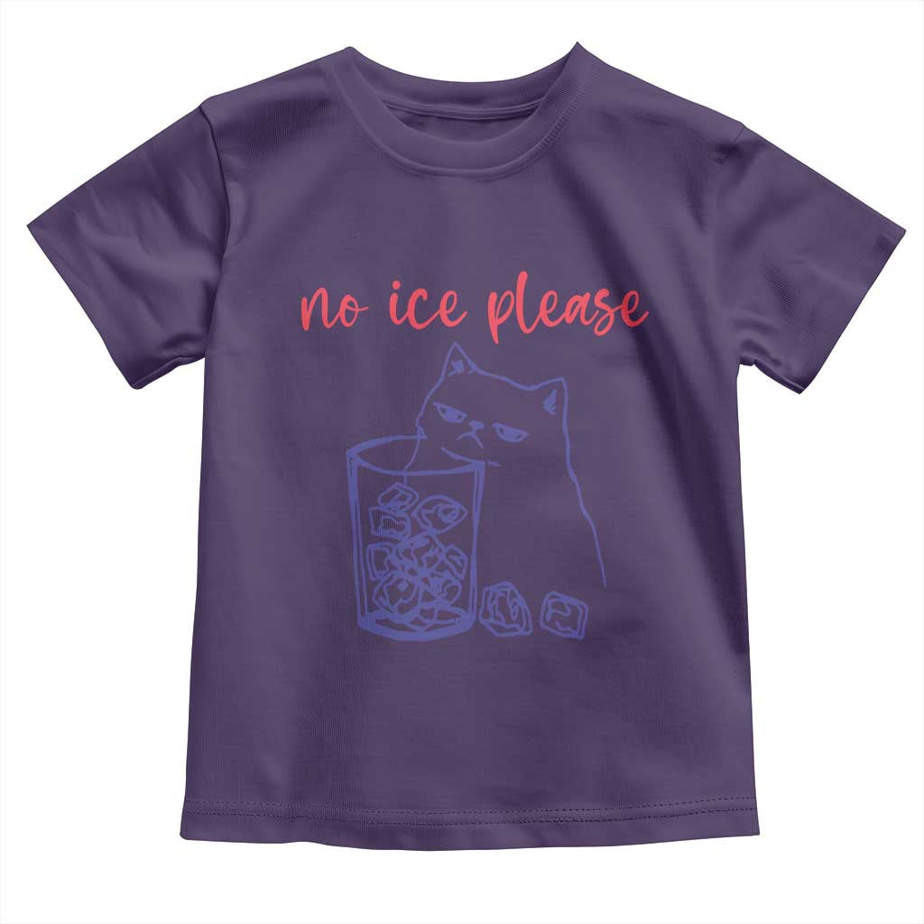 No Ice Please Funny Cat Meme Toddler T Shirt Subtle Against Ice Protest Political Resistance