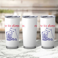 No Ice Please Funny Cat Meme Tumbler Cup Subtle Against Ice Protest Political Resistance