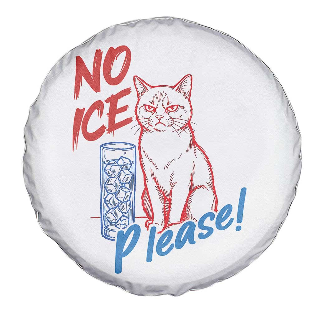 No Ice Please Angry Cat Graphic Spare Tire Cover Subtle Against Ice Protest Political Resistance