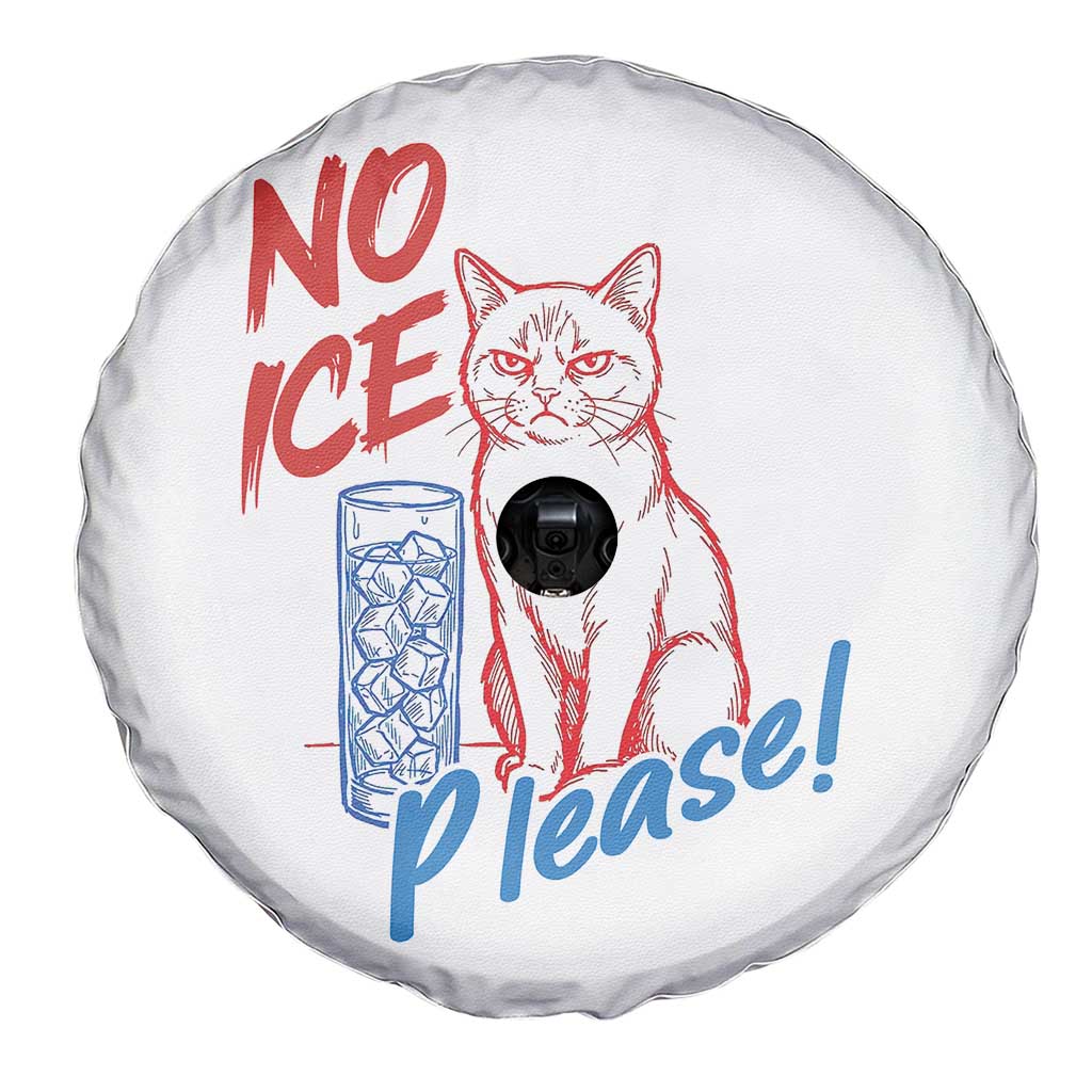 No Ice Please Angry Cat Graphic Spare Tire Cover Subtle Against Ice Protest Political Resistance