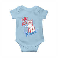 No Ice Please Angry Cat Graphic Baby Onesie Subtle Against Ice Protest Political Resistance