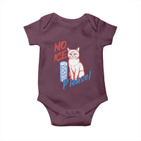 No Ice Please Angry Cat Graphic Baby Onesie Subtle Against Ice Protest Political Resistance