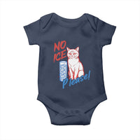 No Ice Please Angry Cat Graphic Baby Onesie Subtle Against Ice Protest Political Resistance