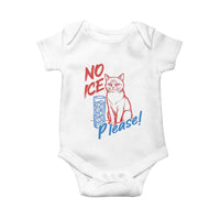 No Ice Please Angry Cat Graphic Baby Onesie Subtle Against Ice Protest Political Resistance