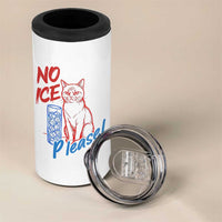 No Ice Please Angry Cat Graphic 4 in 1 Can Cooler Tumbler Subtle Against Ice Protest Political Resistance