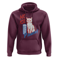 No Ice Please Angry Cat Graphic Hoodie Subtle Against Ice Protest Political Resistance