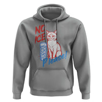 No Ice Please Angry Cat Graphic Hoodie Subtle Against Ice Protest Political Resistance
