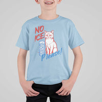 No Ice Please Angry Cat Graphic T Shirt For Kid Subtle Against Ice Protest Political Resistance
