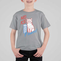 No Ice Please Angry Cat Graphic T Shirt For Kid Subtle Against Ice Protest Political Resistance
