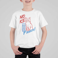 No Ice Please Angry Cat Graphic T Shirt For Kid Subtle Against Ice Protest Political Resistance
