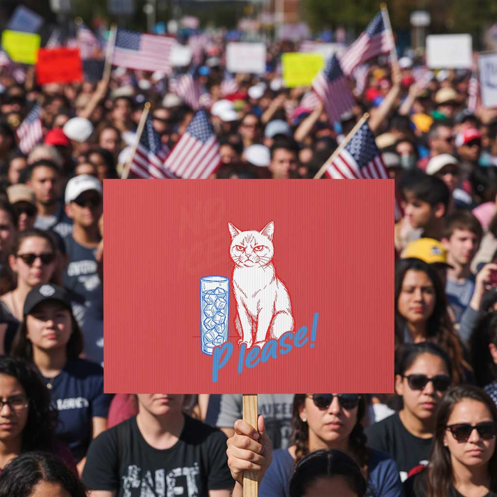 No Ice Please Angry Cat Graphic Protest Sign Subtle Against Ice Protest Political Resistance
