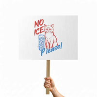 No Ice Please Angry Cat Graphic Protest Sign Subtle Against Ice Protest Political Resistance