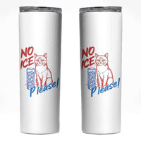 No Ice Please Angry Cat Graphic Skinny Tumbler Subtle Against Ice Protest Political Resistance