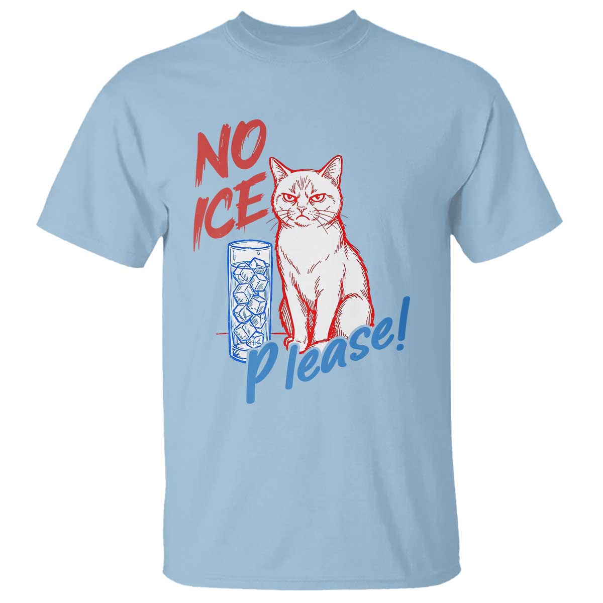 No Ice Please Angry Cat Graphic T Shirt Subtle Against Ice Protest Political Resistance