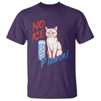 No Ice Please Angry Cat Graphic T Shirt Subtle Against Ice Protest Political Resistance