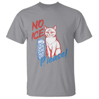No Ice Please Angry Cat Graphic T Shirt Subtle Against Ice Protest Political Resistance