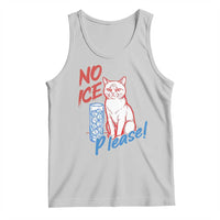 No Ice Please Angry Cat Graphic Tank Top Subtle Against Ice Protest Political Resistance