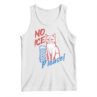 No Ice Please Angry Cat Graphic Tank Top Subtle Against Ice Protest Political Resistance