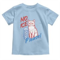 No Ice Please Angry Cat Graphic Toddler T Shirt Subtle Against Ice Protest Political Resistance