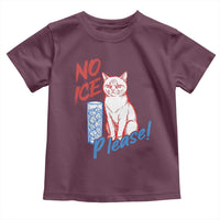 No Ice Please Angry Cat Graphic Toddler T Shirt Subtle Against Ice Protest Political Resistance