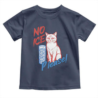 No Ice Please Angry Cat Graphic Toddler T Shirt Subtle Against Ice Protest Political Resistance