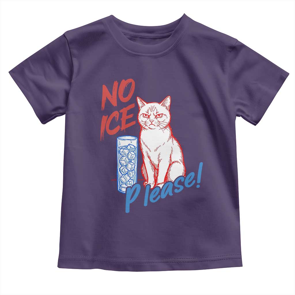 No Ice Please Angry Cat Graphic Toddler T Shirt Subtle Against Ice Protest Political Resistance