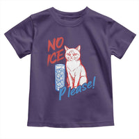 No Ice Please Angry Cat Graphic Toddler T Shirt Subtle Against Ice Protest Political Resistance