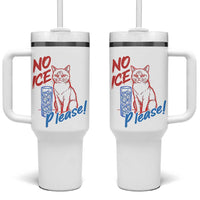 No Ice Please Angry Cat Graphic Tumbler With Handle Subtle Against Ice Protest Political Resistance
