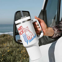 No Ice Please Angry Cat Graphic Tumbler With Handle Subtle Against Ice Protest Political Resistance