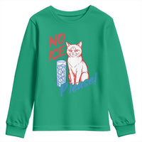 No Ice Please Angry Cat Graphic Youth Sweatshirt Subtle Against Ice Protest Political Resistance