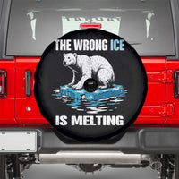 The Wrong Ice is Melting Polar Bear Spare Tire Cover Against Ice Environmental Activist Protest