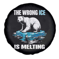 The Wrong Ice is Melting Polar Bear Spare Tire Cover Against Ice Environmental Activist Protest