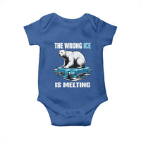 The Wrong Ice is Melting Polar Bear Baby Onesie Against Ice Environmental Activist Protest