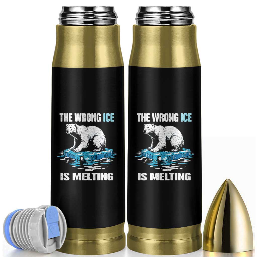 The Wrong Ice is Melting Polar Bear Bullet Tumbler Against Ice Environmental Activist Protest