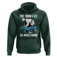 The Wrong Ice is Melting Polar Bear Hoodie Against Ice Environmental Activist Protest