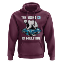 The Wrong Ice is Melting Polar Bear Hoodie Against Ice Environmental Activist Protest