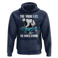 The Wrong Ice is Melting Polar Bear Hoodie Against Ice Environmental Activist Protest