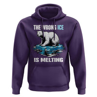 The Wrong Ice is Melting Polar Bear Hoodie Against Ice Environmental Activist Protest
