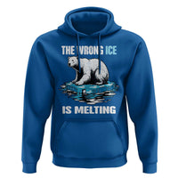 The Wrong Ice is Melting Polar Bear Hoodie Against Ice Environmental Activist Protest