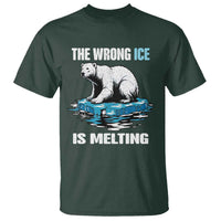 The Wrong Ice is Melting Polar Bear T Shirt Against Ice Environmental Activist Protest
