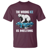 The Wrong Ice is Melting Polar Bear T Shirt Against Ice Environmental Activist Protest